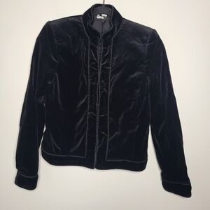 The Kooples Black Velvet Short Blazer EU 34 US 2